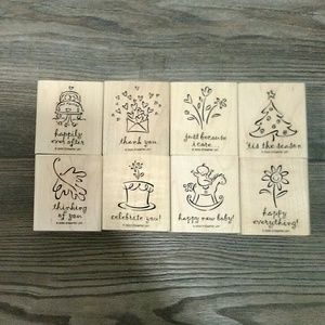 Greetings Galore Stampin Up Rubber Stamp Set